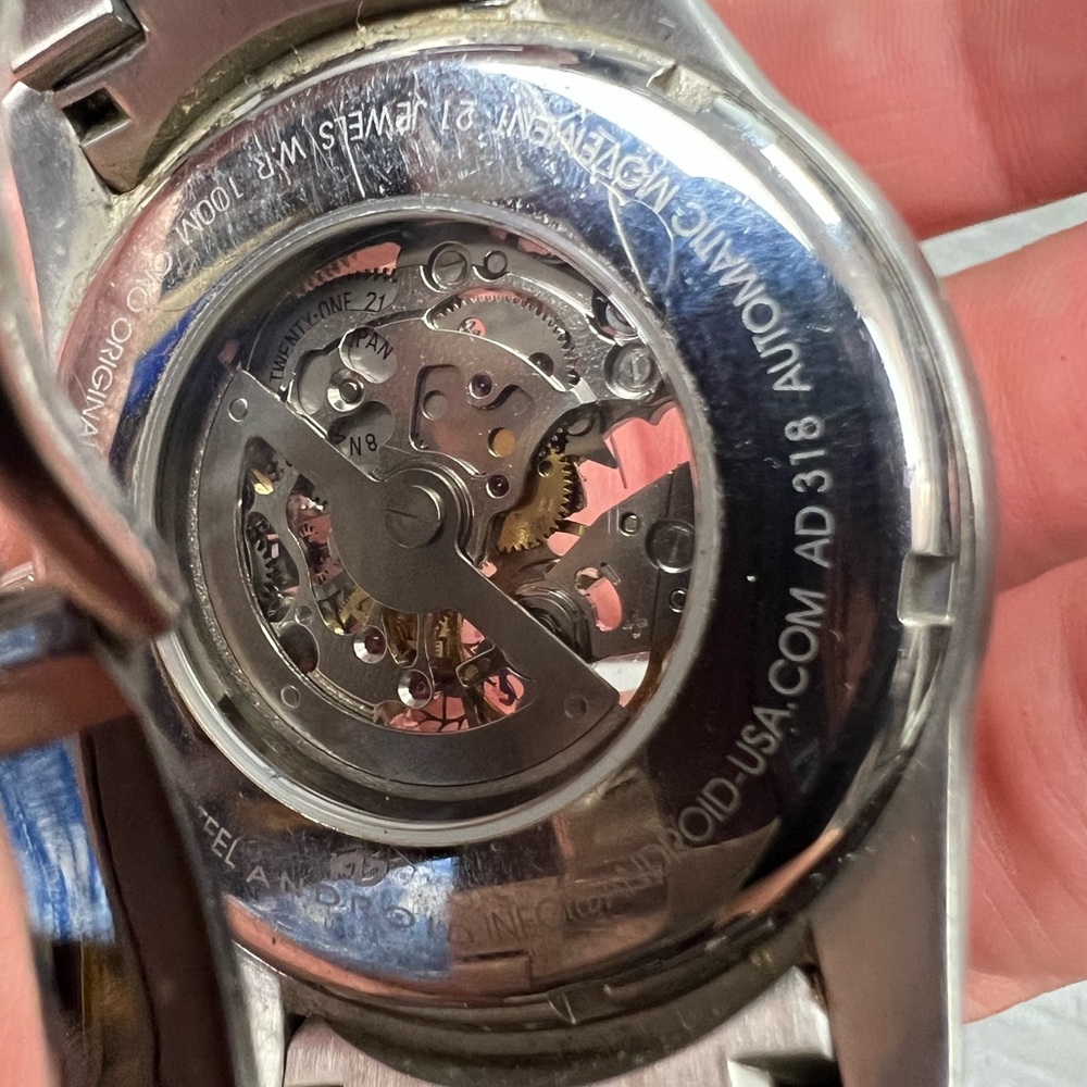 Android Ad 318 Skeleton Automatic Stainless Watch - image 3